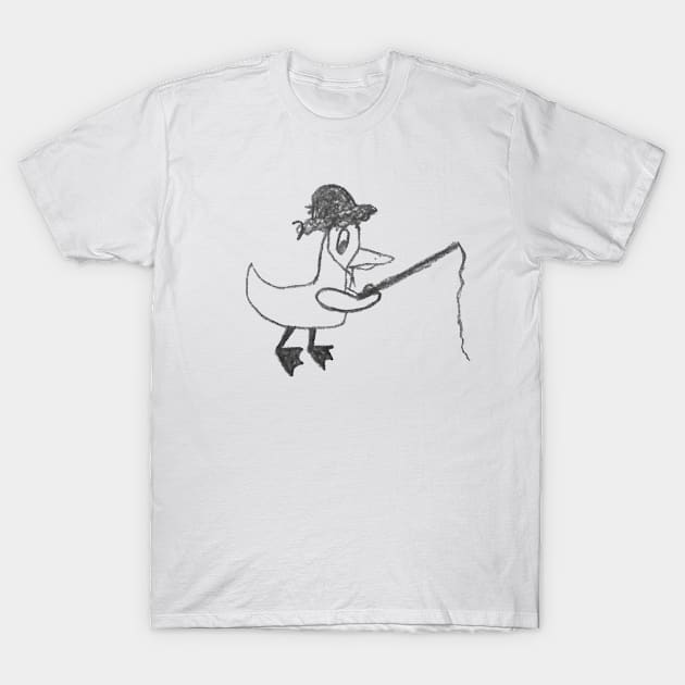 Fishing Duck T-Shirt by Emma Lorraine Aspen